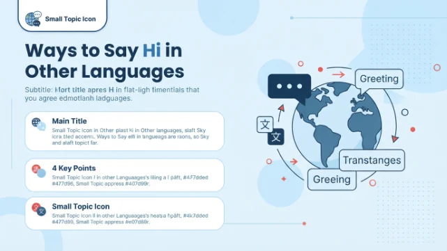 Other Ways to Say Hi in Other Languages