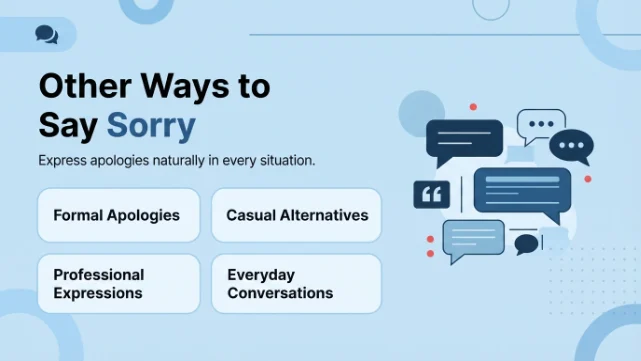Other Ways to Say Sorry