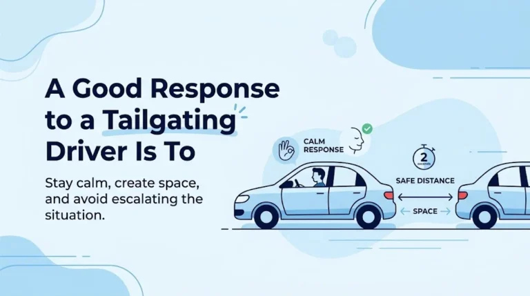A Good Responses to a Tailgating Driver is to