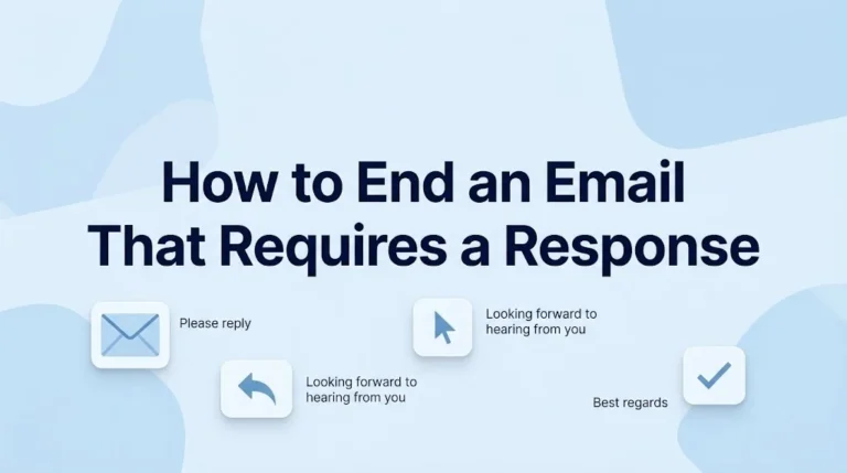 How to End an Email That Requires a Response