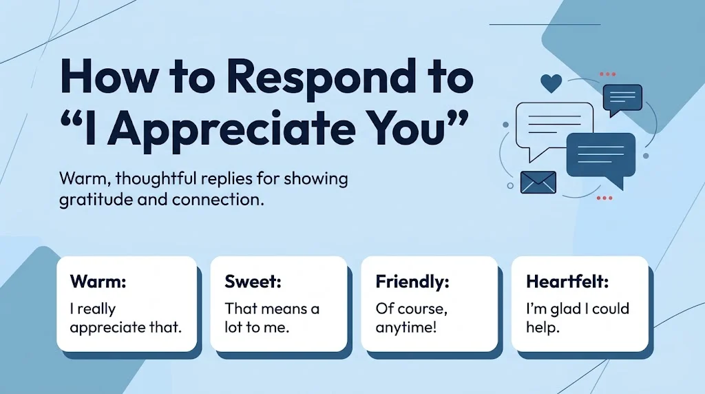 How to Respond to I Appreciate You