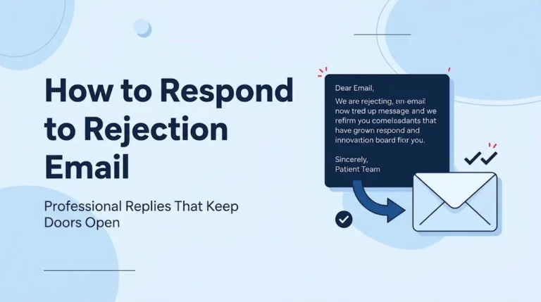 How to Respond to Rejection Email