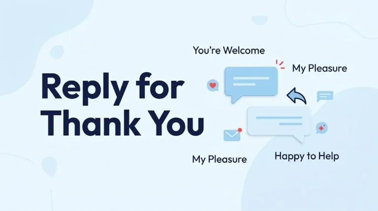 Reply for Thank You