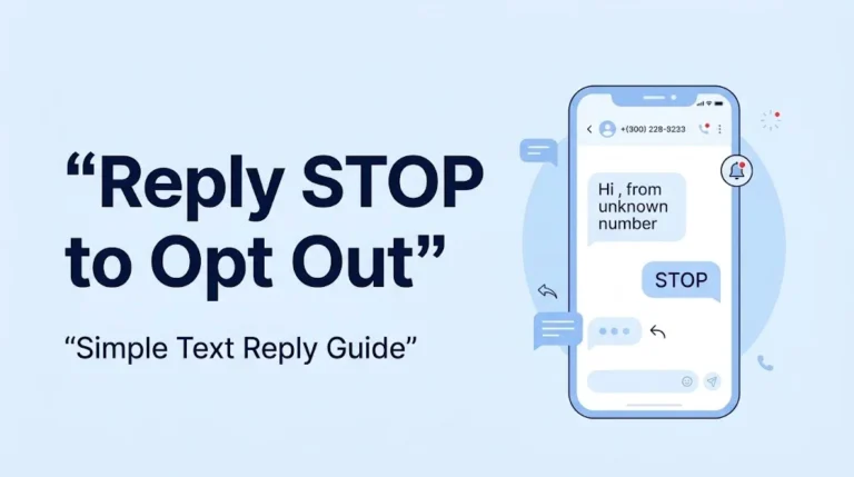 Reply Stop to Opt Out
