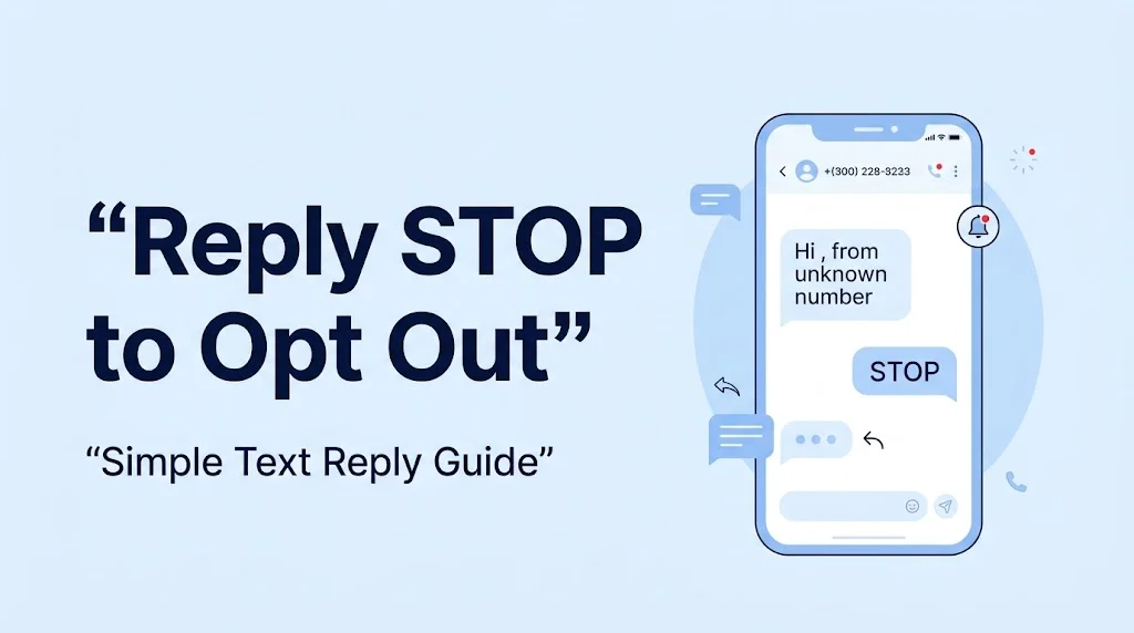 Reply Stop to Opt Out
