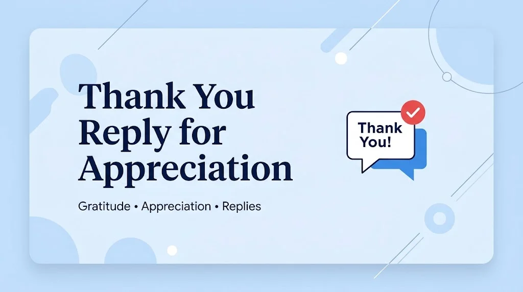 Thank You Reply for Appreciation