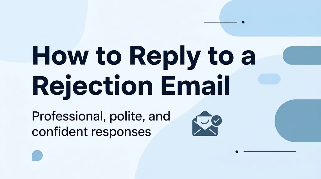 How to Reply to a Rejection Email