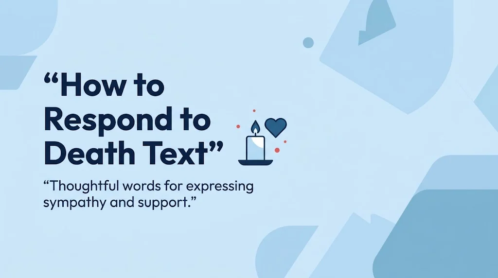 How to Respond to a Death Text
