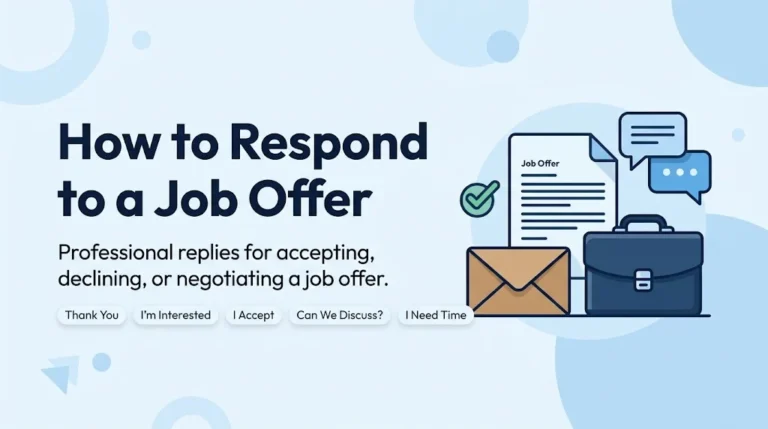 How to Respond to a Job Offer