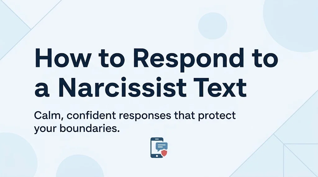 How to Respond to a Narcissist Text