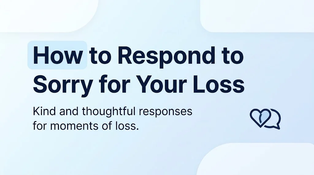 How to Respond to Sorry for Your Loss