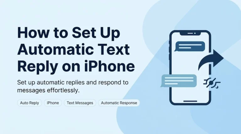 How to Set Up Automatic Text Reply on iPhone