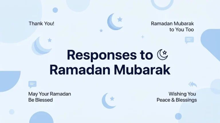 Responses to Ramadan Mubarak