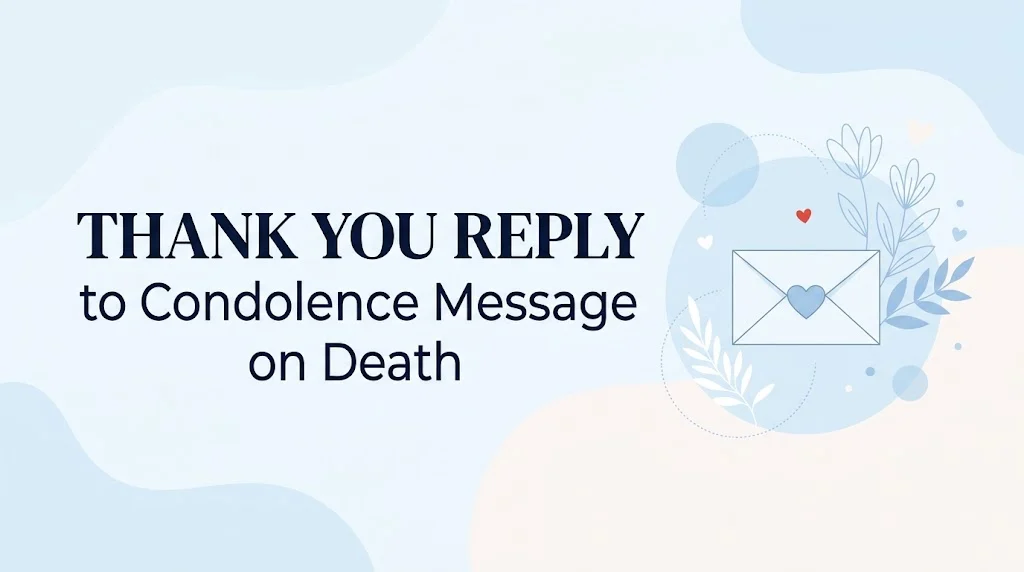 Thank You Reply to Condolence Message on Death