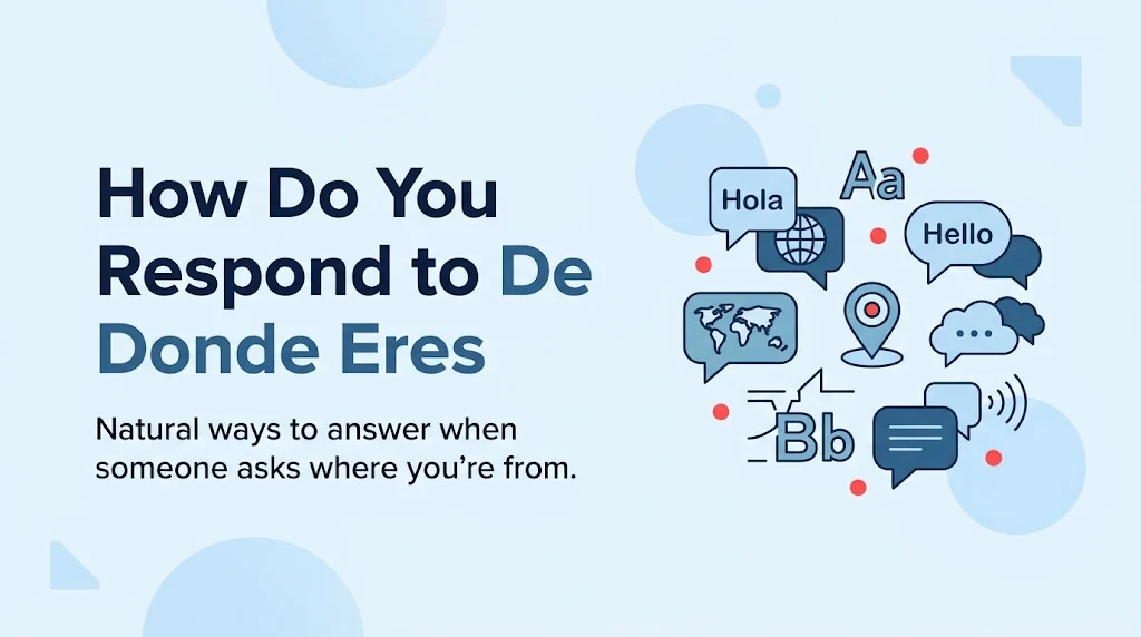How do You Respond to De Donde Eres