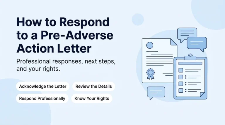 How to Respond to a Pre-Adverse Action Letter
