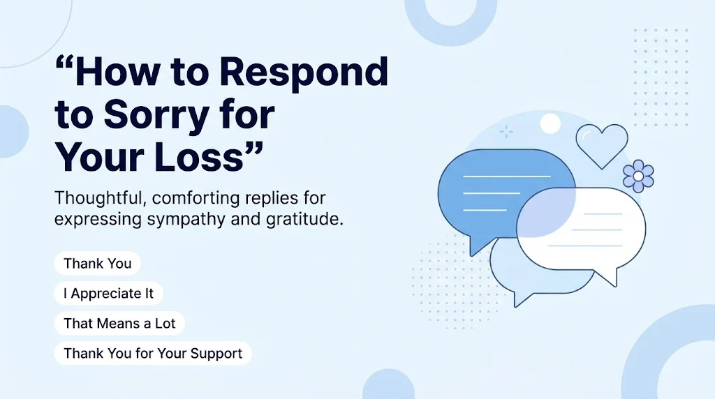 How to Respond to Sorry for Your Loss